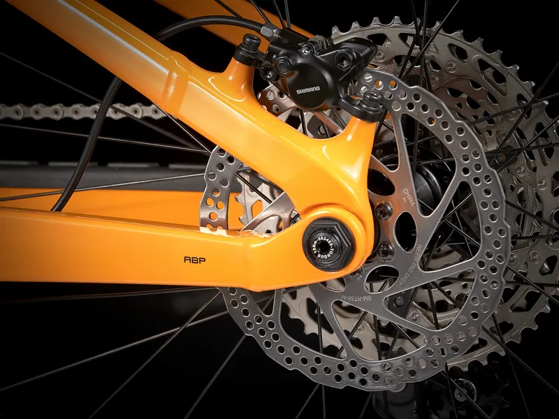 TREK Fuel EX 5 Gen 5 Full Suspension Mountain Bike in Lithium Grey and Marigold-8